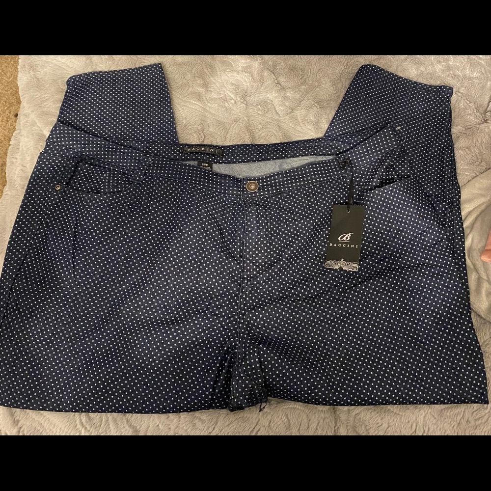 Dark denim polka dot jeans 24W